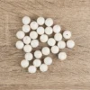 Perlen, rund, glitzer, Ø 1,4cm, weiß, irisierend Glitzer, 30 Stück