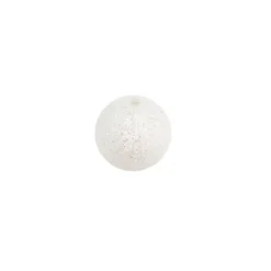 Perlen, rund, glitzer, Ø 1,4cm, weiß, irisierend Glitzer, 30 Stück