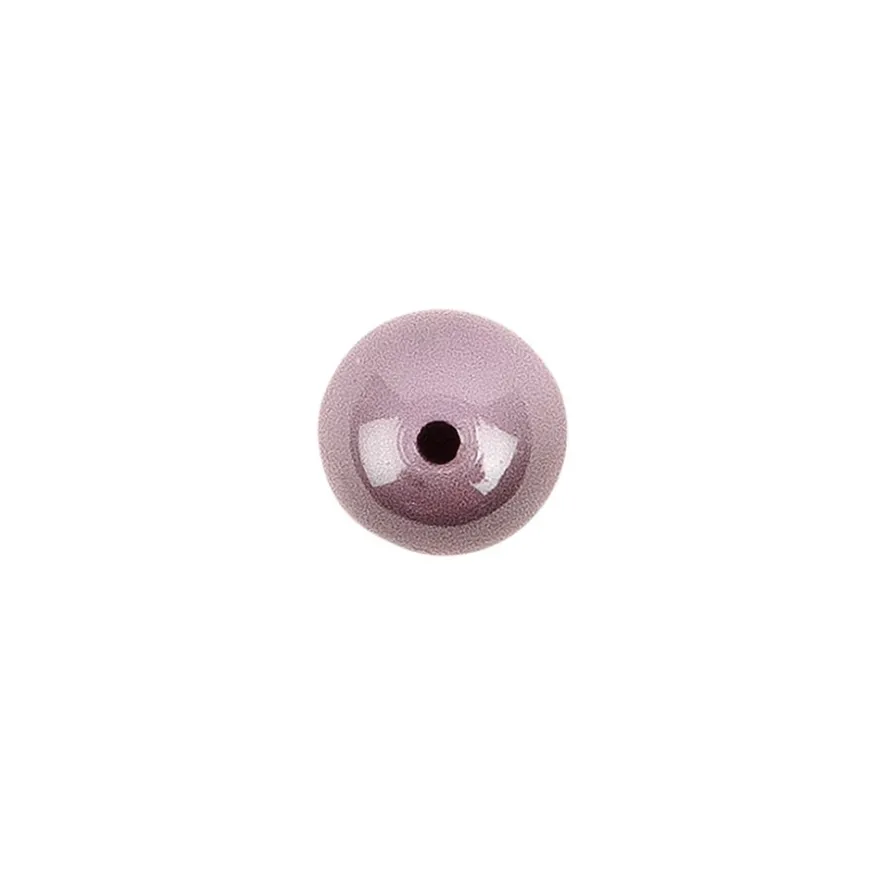 Perlen, rund, glänzend, Ø 1,4cm, Hämatit-Optik, silber, grau, flieder, 25 Stück