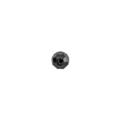 Perlen, rund, glänzend, Ø 6mm, 38cm langer Strang, schwarz, facettiert, 60 Stück