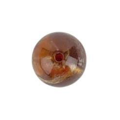 Perlen, Rund, marmoriert, Ø 1,5cm, bernstein-hellgold, 15 Stück
