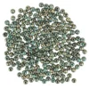 Perlen, Rund, marmoriert, Ø 0,8cm, hellgold mit grüner Patina, 230 Stück