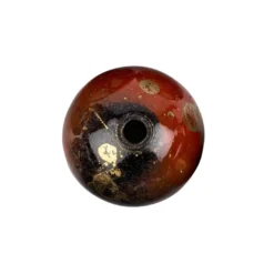Perlen, rund, marmoriert, Ø 1,4cm, Tigeraugen-Optik,rot/braun/schwarz/gold, 25 Stück
