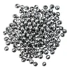 Perlen, rund, Ø 4mm, facettiert, antiksilber, metallic, 180 Stück