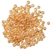 Perlen, rund, Ø 4mm, facettiert, apricot, klar, 180 Stück