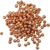 Perlen, rund, Ø 4mm, facettiert, hellkupfer, irisierend, 180 Stück