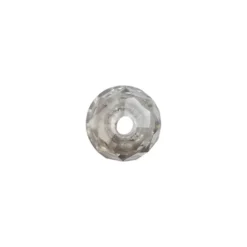 Perlen, rund, Ø 3mm, facettiert, zweifarbig, klar, helltaupe, 200 Stück