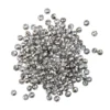 Perlen, rund, Ø 3mm, facettiert, zweifarbig, klar, metallic, 200 Stück