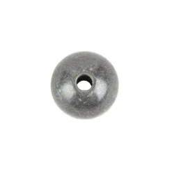 Perlen, Rund, Tigerauge, Ø 0,9cm, anthrazit-silber, 32 Stück