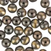 Perlen, Rund, Tigerauge, Ø 0,9cm, braun-hellbraun, 32 Stück
