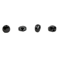 Perlen, Scheiben, glänzend, 5mm x 6mm, 38cm langer Strang, schwarz, facettiert, 60 Stück