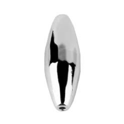 Perlen, Stabperle, facettiert, 1cm x 2,9cm, silber, 34 Stück