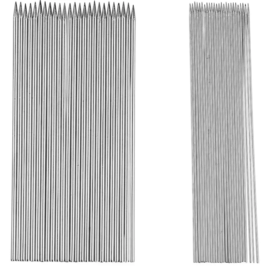 Perlenstech-Nadeln, zur Herstellung von Perlenkanälen, je 9cm lang, in 2 Stärken, 50 Stück