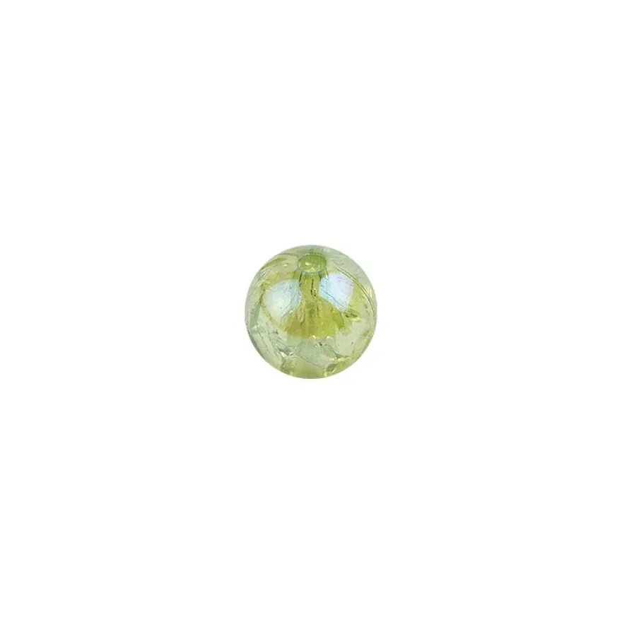 Perlen, transparent, irisierend, Ø8mm, 100 Stück, hellgrün