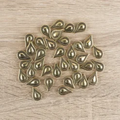 Perlen, Tropfen, 2cm x 1,3cm, antik-gold, 36 Stück