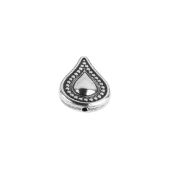 Perlen, Tropfen, 2,4cm x 1,6cm, antik-silber, 32 Stück