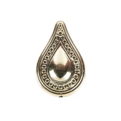 Perlen, Tropfen, 3,5cm x 2,2cm, hellgold, 10 Stück