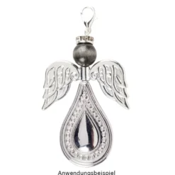Perlen, Tropfen, 3,5cm x 2,2cm, silber, 10 Stück