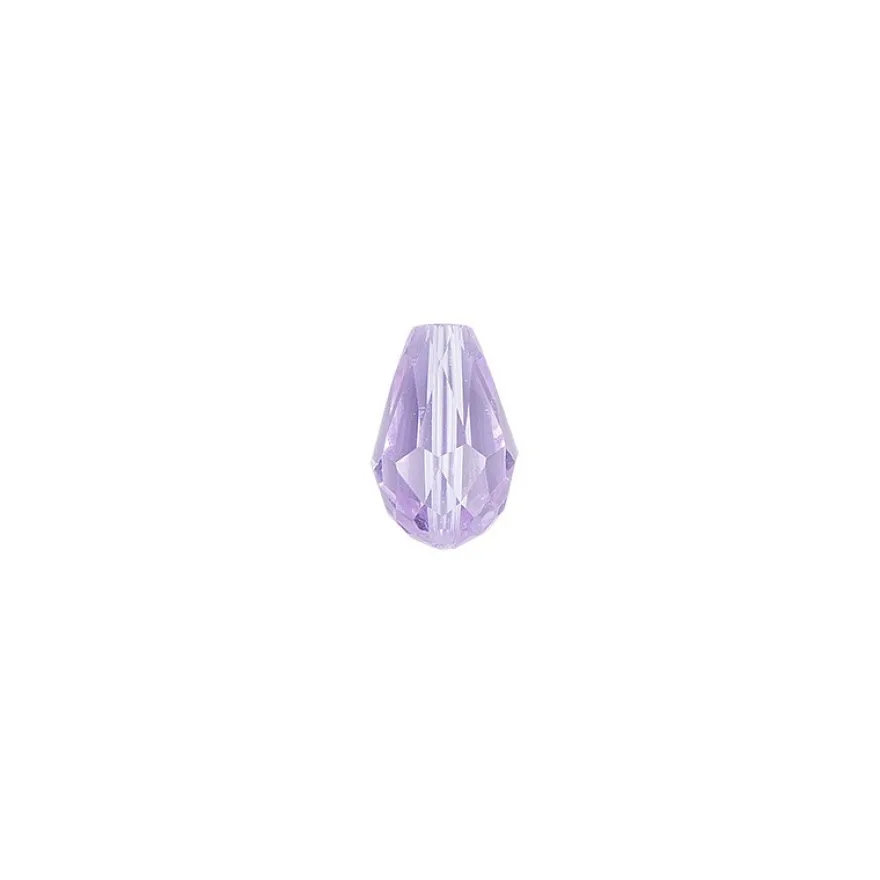 Perlen, Tropfen, facettiert, 0,8cm x 1,1cm, flieder, 20 Stück