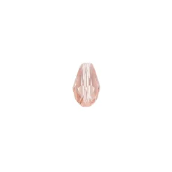 Perlen, Tropfen, facettiert, 0,6cm x 0,8cm, rosé, 30 Stück