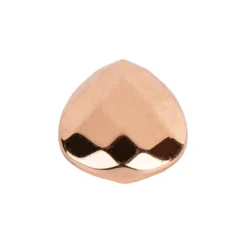 Perlen, Tropfen, facettiert, 2,7cm x 1,8cm x 0,7cm, kupfer, 13 Stück