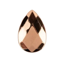 Perlen, Tropfen, facettiert, 2,7cm x 1,8cm x 0,7cm, kupfer, 13 Stück