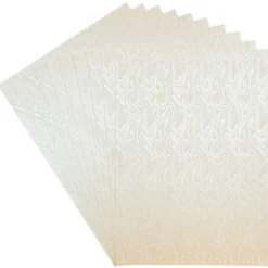 Perlmuttglanz-Karton, 2-seitig, DIN A5, 10 Bogen, creme