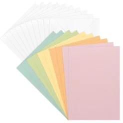 Perlmutt-Grußkarten, Glitzer-Effekt, 11,5cm x 16,5cm, 5 Farben, inkl. Umschläge, 10 Stück