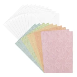 Perlmutt-Grußkarten, Marmor-Schimmer, 10,5cm x 14,8cm, 5 Farben, inkl. Umschläge, 10 Stück