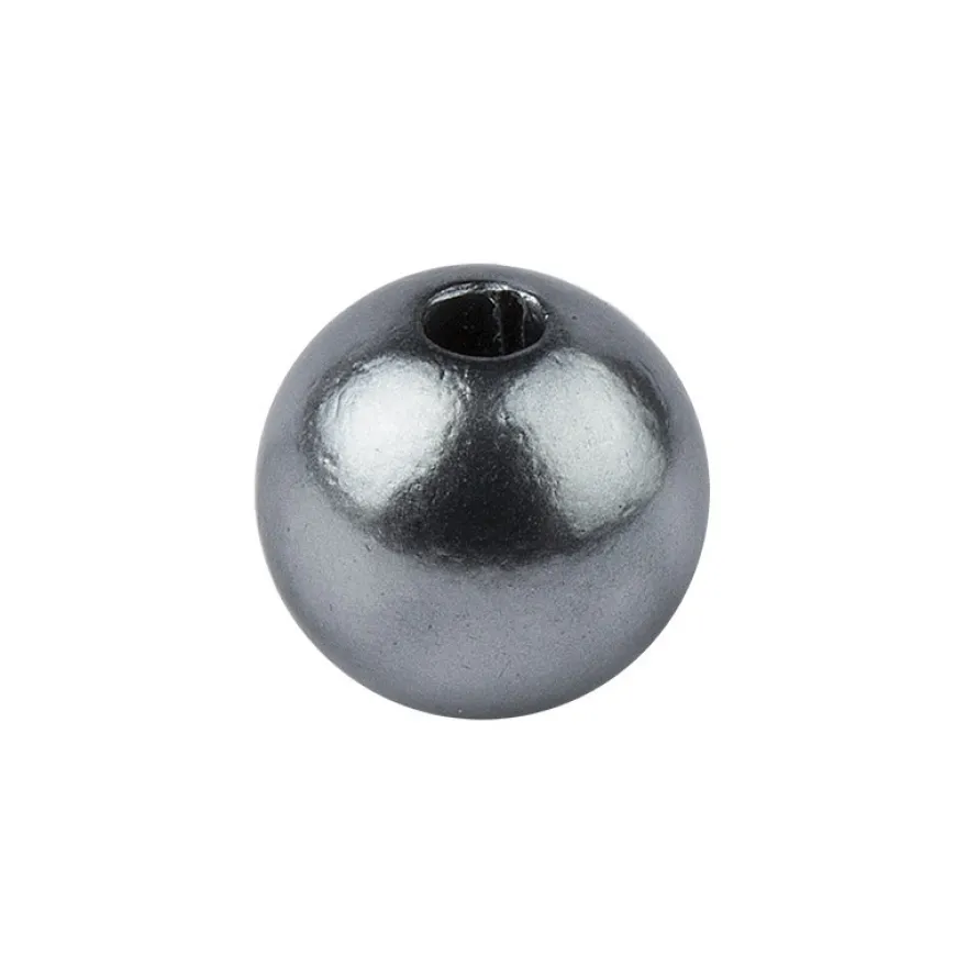 Perlmutt-Perlen, Ø1 cm, 50 Stück, anthrazit
