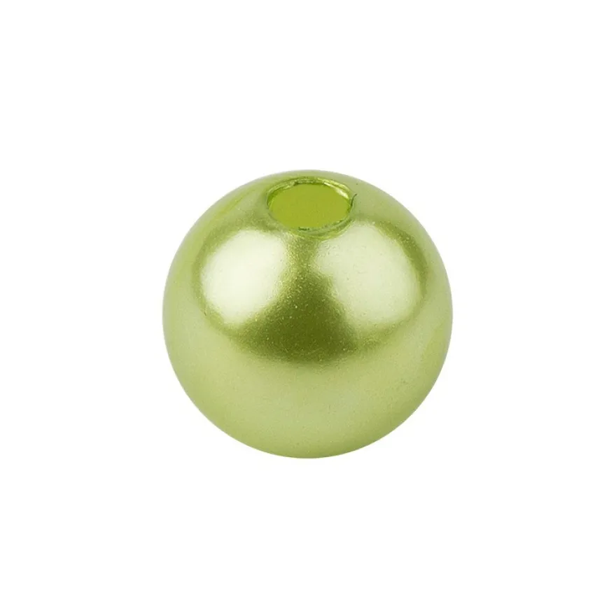 Perlmutt-Perlen, Ø1 cm, 50 Stück, hellgrün