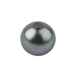 Perlmutt-Perlen, Ø1 cm, 50 Stück, silber-grau