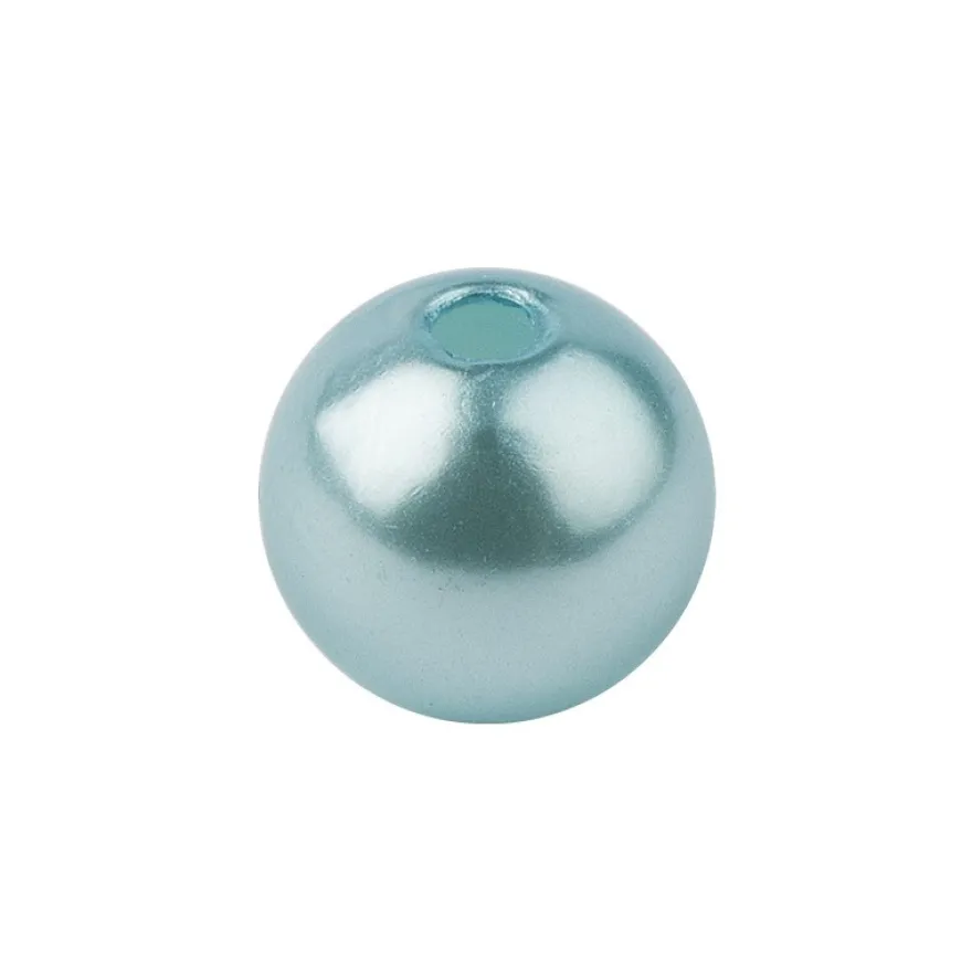 Perlmutt-Perlen, Ø1 cm, 50 Stück, türkis