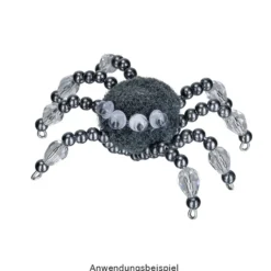 Perlmutt-Perlen, Ø 4mm, 200 Stück, anthrazit