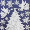 Perlmutt-Relief-Sticker XL, Winter 3, 31 x 30 cm