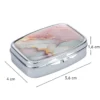 Pillendosen Marmoroptik, 5,6cm x 4cm x 1,6cm, 2 Designs, 2 Stück