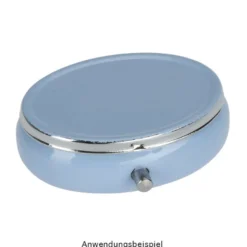 Pillendosen oval, 3,8cm x 5,2cm x 1,7cm, silber, 2 Stück