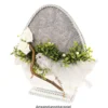 Plüsch-Federvögel, 15cm x 3,5cm x 3,5cm, grau mit silbernen Highlights, mit Clip, 3 Stück