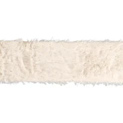 Plüschfell-Band, 8cm breit, 2m lang, creme-weiß