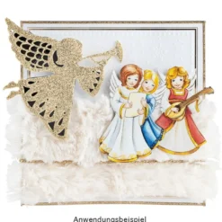 Plüschfell-Band, 8cm breit, 2m lang, creme-weiß