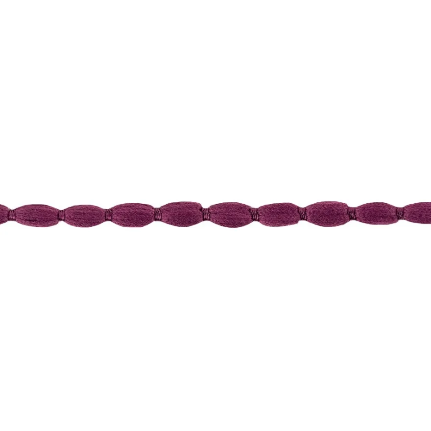 Pompon-Band, Ø 1cm, 10m, auf Rolle, aubergine