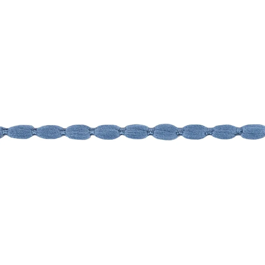 Pompon-Band, Ø 1cm, 10m, auf Rolle, jeansblau