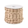 Pompon-Band, Ø 1cm, 10m, auf Rolle, taupe