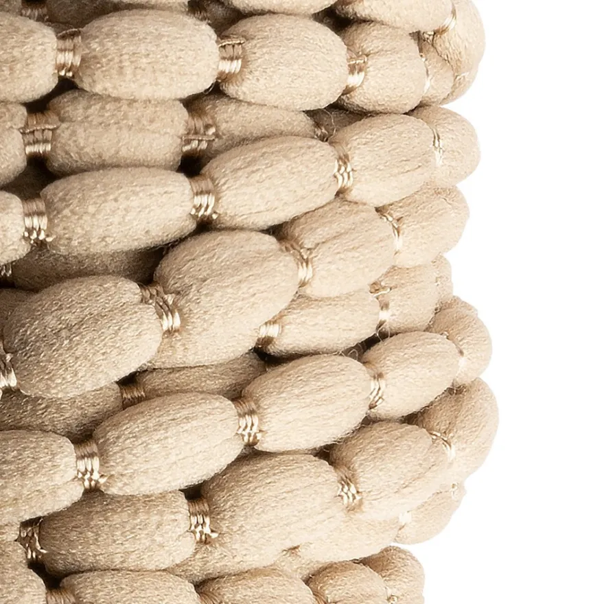 Pompon-Band, Ø 1cm, 10m, auf Rolle, taupe