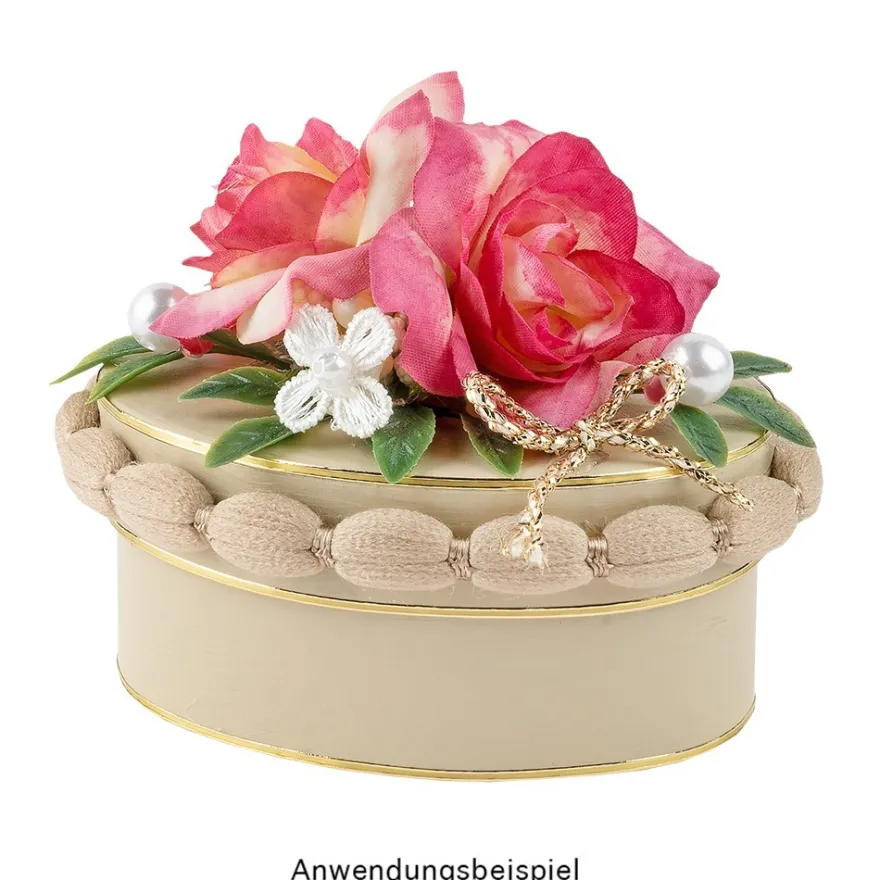 Pompon-Band, Ø 1cm, 10m, auf Rolle, taupe