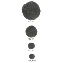Pompons, Edle Farbtöne, versch. Farben und Größen, 500 Stück