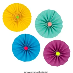 Pompons, Neonfarbtöne, versch. Farben und Größen, 500 Stück