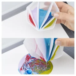 Pouring-Becher, Split Cup, mit 5 Kammern, 10cm x 10cm x 5,2cm