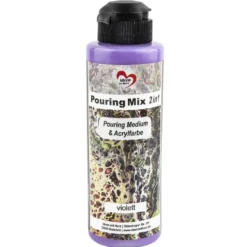 Pouring Mix, 2 in 1, Pouring Medium & Acrylfarbe, violett, 180ml