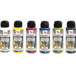 Pouring-Mix 1, 2 in 1, Pouring-Medium & Acrylfarbe, 6 Flaschen, 120ml